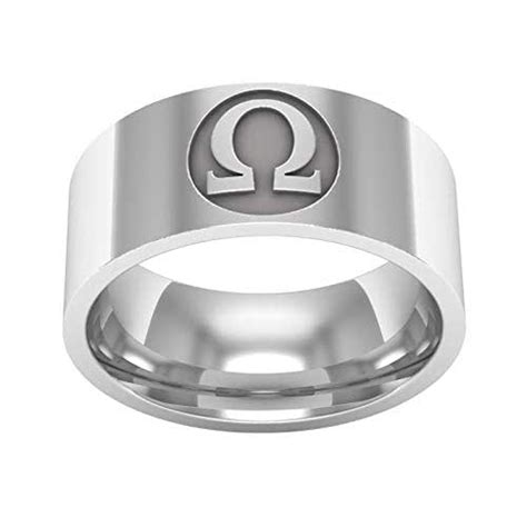 mens omega ring|omega symbol rings.